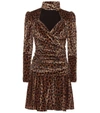 ATTICO LEOPARD-PRINT MINIDRESS,P00401188