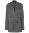 Acne Studios Check Plaid Wool-cotton Herringbone Blazer In Herringbone Check Jacket