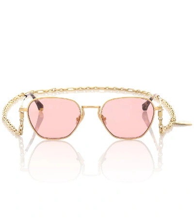 Alessandra Rich X Linda Farrow Square Sunglasses In Pink