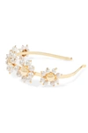 ROSANTICA DAISY GOLD-TONE FAUX PEARL HEADBAND