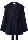 THE ROW REYNA HOODED BELTED COTTON AND WOOL-BLEND JACKET