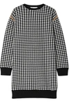 MAX MARA CANALE HOUNDSTOOTH WOOL AND CASHMERE-BLEND MINI DRESS