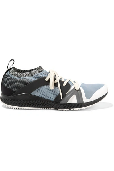 Adidas By Stella Mccartney Crazytrain Pro Lace-up Neoprene Running Trainers In Blue