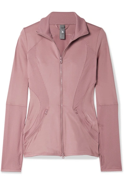Adidas By Stella Mccartney Essentials Mesh-paneled Climalite Jacket In Pink