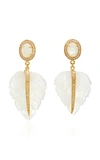 JACQUIE AICHE Pave Oval & Leaf Moonstone Earrings,210000014724