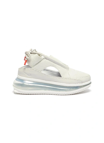 Nike 'air Max Ff 720' Tie Panelled Leather Sneaker Sandals In Summit White  | ModeSens