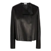 THE ROW LINO BLACK LEATHER JACKET,3562442