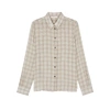 THE ROW JONAS CHECKED SILK SHIRT