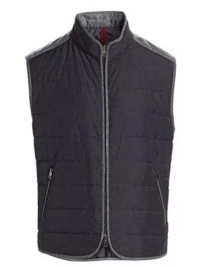 Saks Fifth Avenue Collection Quilted Vest In Grey