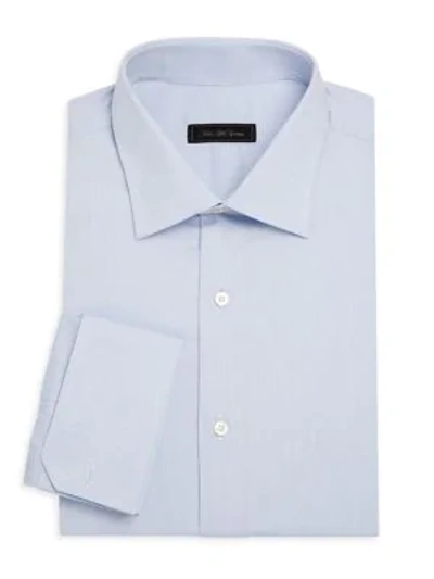Saks Fifth Avenue Collection Travel French-cuff Dress Shirt In Light Blue