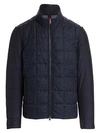 SAKS FIFTH AVENUE COLLECTION Quilted Mixed Media Puff Jacket