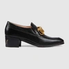 Gucci Women's Leather Horsebit Chain Loafers In Black