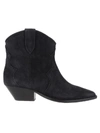 Isabel Marant Brown Suede Dewina Ankle Boots In Black