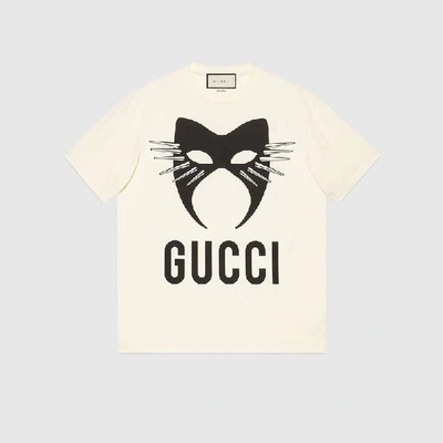 Gucci Manifesto超大款t恤 - 白色 In Neutrals