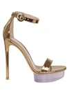 Gianvito Rossi Clear Platform Ankle Strap Sandal In Mekong