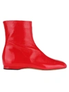 MARNI FLAT LEATHER ANKLE BOOTS,11005657