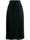 RED VALENTINO PLEATED MID-LENGTH SKIRT