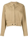 ISABEL MARANT ISABEL MARANT CROPPED BIKER JACKET - 棕色