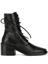 ANN DEMEULEMEESTER ANN DEMEULEMEESTER STIEFELETTEN MIT SCHNÜRUNG - SCHWARZ