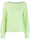 Société Anonyme Fine Knit Sweatshirt In Green