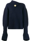 JW ANDERSON FOLDOVER NECK RIBBED JUMPER