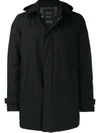 Herno Detachable Hooded Coat In Black
