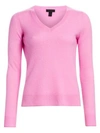 SAKS FIFTH AVENUE COLLECTION FEATHERWEIGHT CASHMERE V-NECK SWEATER,0400097752914