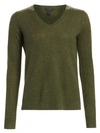 SAKS FIFTH AVENUE WOMEN'S COLLECTION FEATHERWEIGHT CASHMERE V-NECK SWEATER,0400097752914