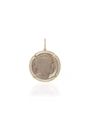 ROSA DE LA CRUZ 18KT YELLOW GOLD BUFFALO DIAMOND COIN PENDANT