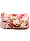 GUCCI GUCCI FLORAL PRINT TWIST HEADBAND - 粉色