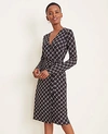 ANN TAYLOR ROPED LINK MATTE JERSEY WRAP DRESS,510629