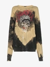 R13 R13 BATTLE PUNK BLEACHED SWEATSHIRT,R13W393539BLEACH13998393