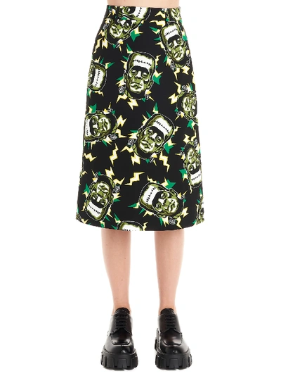 Prada A-line Skirt In Multicolor