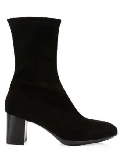 Aquatalia Darianna Stretch Suede Boots In Black