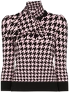 ALEXANDER MCQUEEN HOUNDSTOOTH INTARSIA KNITTED TOP