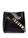 Stella Mccartney Stella Logo Crossbody Bag In Black