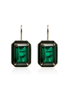 ALISON LOU 14KT GOLD EMERALD EARRINGS