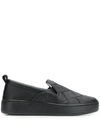 Bottega Veneta Intrecciato Slip-on Sneakers In Black