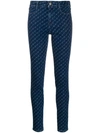 STELLA MCCARTNEY HIGH-RISE SKINNY MONOGRAM DENIM JEANS