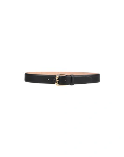 Alexander Mcqueen Leather Belt In Black