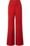 THE ROW THE ROW WOMAN KIOLA WASHED SILK-CHARMEUSE WIDE-LEG trousers RED,3074457345620777016