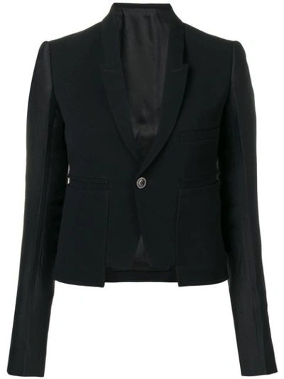 Rick Owens Alice Cropped Blazer In Black