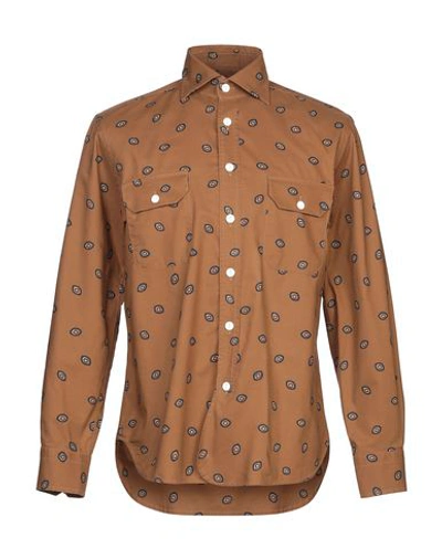 Doppiaa Patterned Shirt In Brown