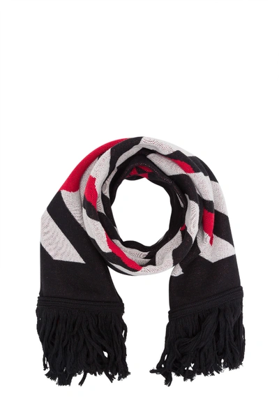 Off-white Bats Scarf With Fringes In Nero
