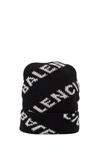 BALENCIAGA Balenciaga Allover Jacquard Logo Beanie,11016635