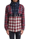 DSQUARED2 CHECK FLANNEL ANORAK WITH SHERPA LINING,11016999