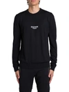 BALMAIN CREWNECK PULL WITH LOGO INTARSIA,11016930