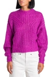 Isabel Marant Puff Sleeve Mohair & Wool Blend Sweater In Fuxia