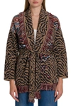 ALANUI ANIMALIER JACQUARD CARDIGAN,11016538