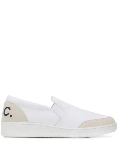 A.p.c. Coleen Slip-on Canvas Trainers In White